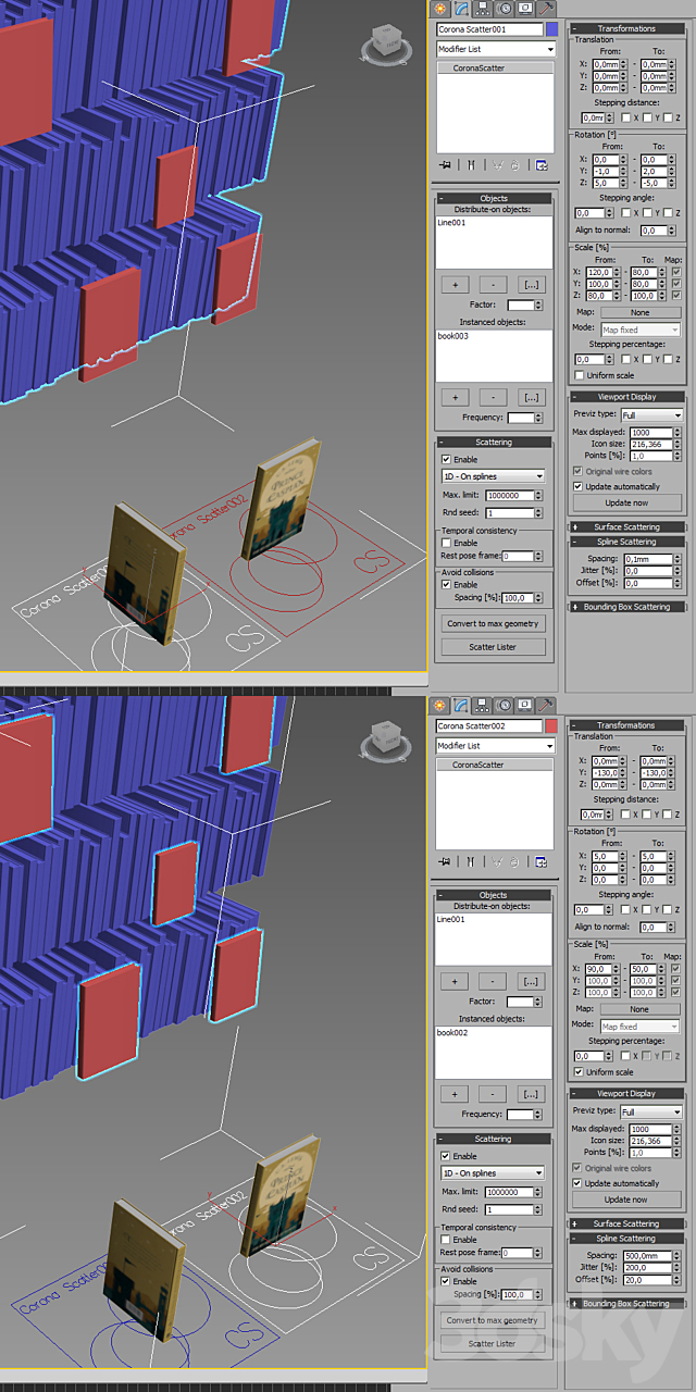 Editable random books children 3d Download