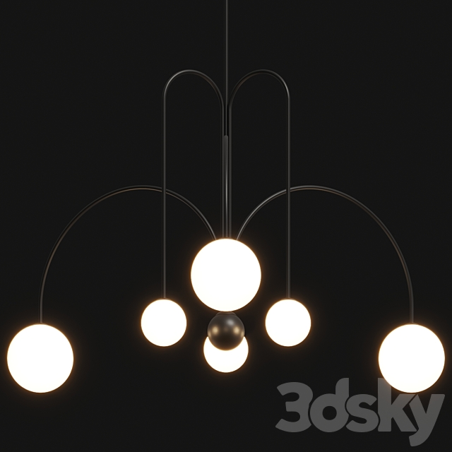 Artcraft Comet Chandelier Pendant Lamp 3d