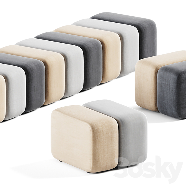 Modul Pouffe S800 by Bla Station _ Modul Pouffe 3d