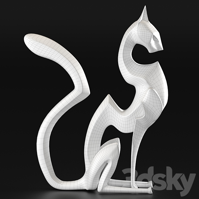 Black cheetah sculpture 3dsky
