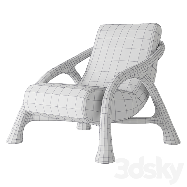 Saccomanno Dayot Yaka Oak Chair 3DSMax File - thumbnail 5