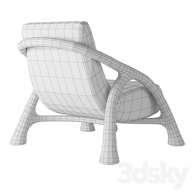 Saccomanno Dayot Yaka Oak Chair 3DSMax File - thumbnail 6