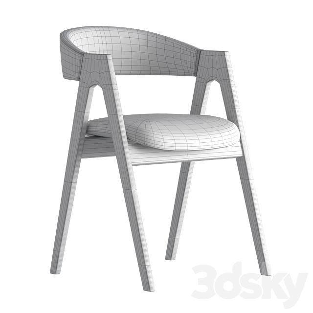 Deephouse Dublin dining chair 3DS Max Model - thumbnail 4