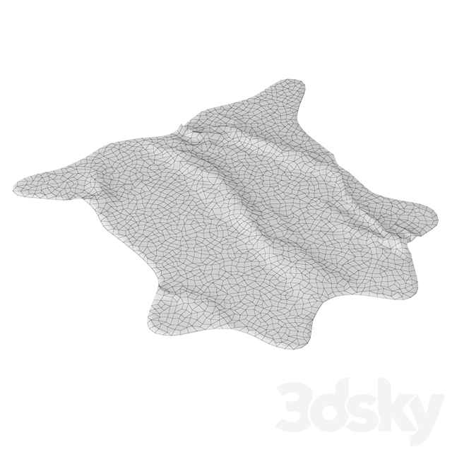 Cowhide Rug Zebra 3dmodel