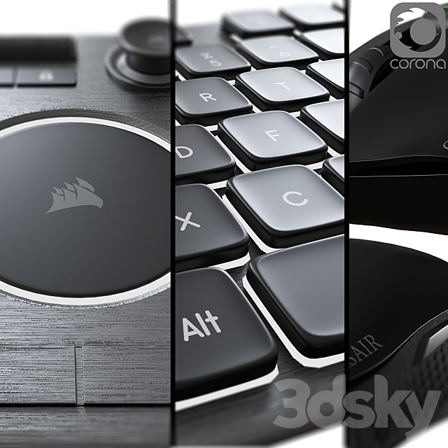 Corsair`s Keyboard and mouse 3dskyfree