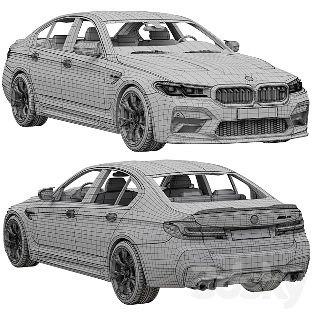 BMW M5 CS 2022 3dskyfree
