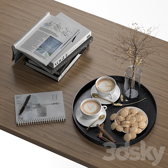 Coffee Table Decor Set 01 DrCG Model 05 3d