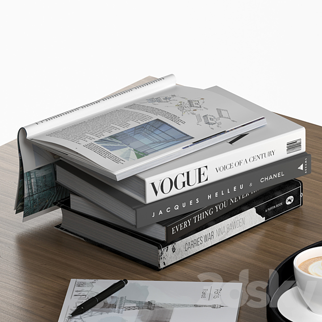 Coffee Table Decor Set 01 DrCG Model 05 3dsky