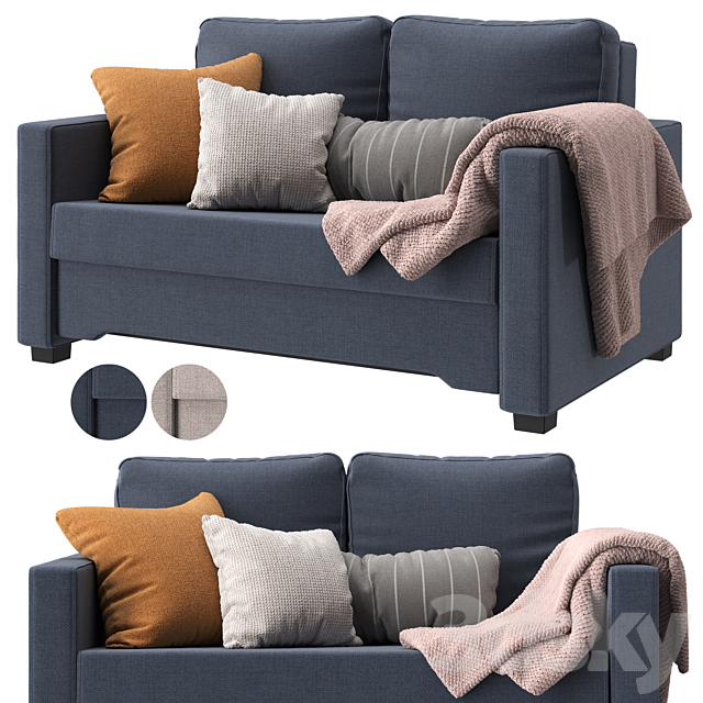 IKEA BACKSEDA 2-seater sofa bed. 2 colors 3DSMax File - thumbnail 1