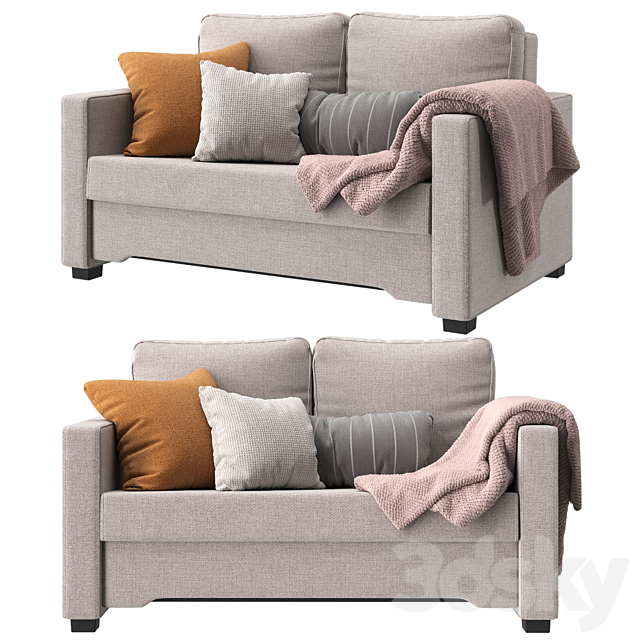 IKEA BACKSEDA 2-seater sofa bed. 2 colors 3DSMax File - thumbnail 2