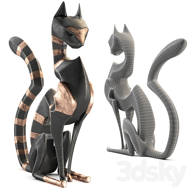 Black cheetah sculpture 3dskyfree