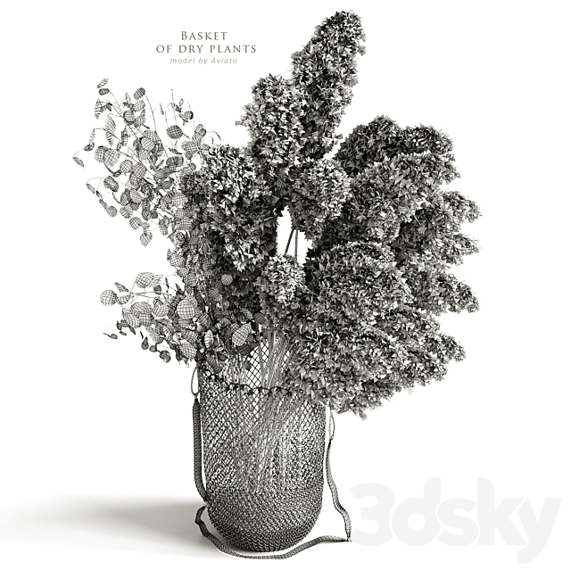 Basket of dry plants 3DSMax File - thumbnail 4