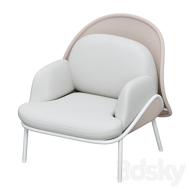 MDD MESH Low-back wingchair Designer Krystian Kowalski Collection Mesh 3dsky