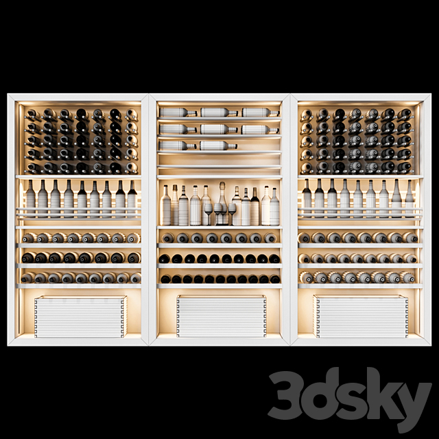 wine shelfs 06 3DSMax File - thumbnail 3