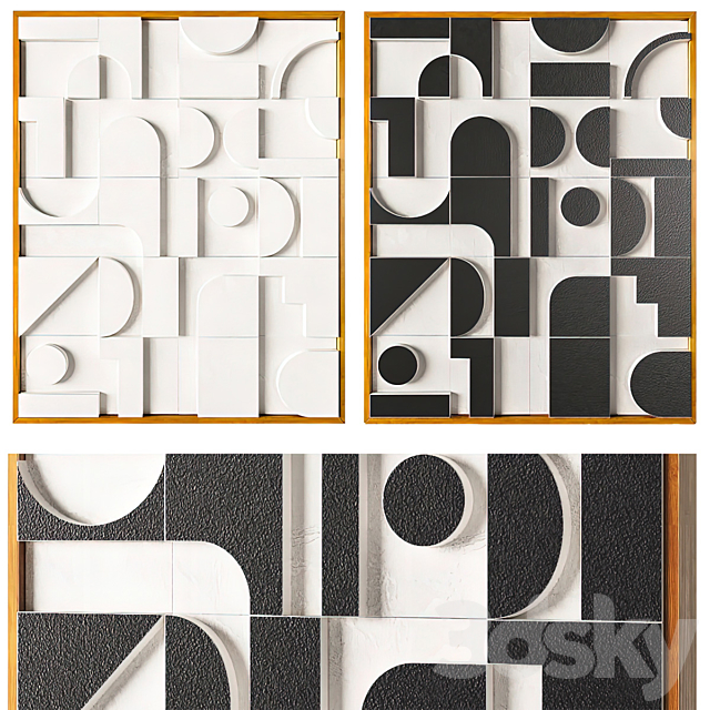 OLKA – Taking Shape Sculptural wall art 3DSMax File - thumbnail 1
