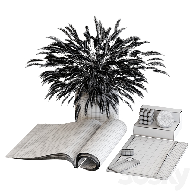 Black & white decorative set 3DSMax File - thumbnail 4
