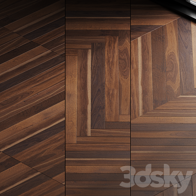 Oak parquet board 08 (wood floor set) 3DSMax File - thumbnail 1