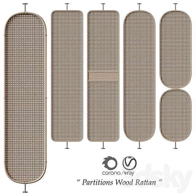 Partitions “Wood Rattan” 3DSMax File - thumbnail 1