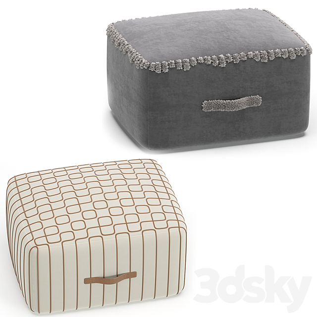 Pouf Target 4 Set 3dmodel