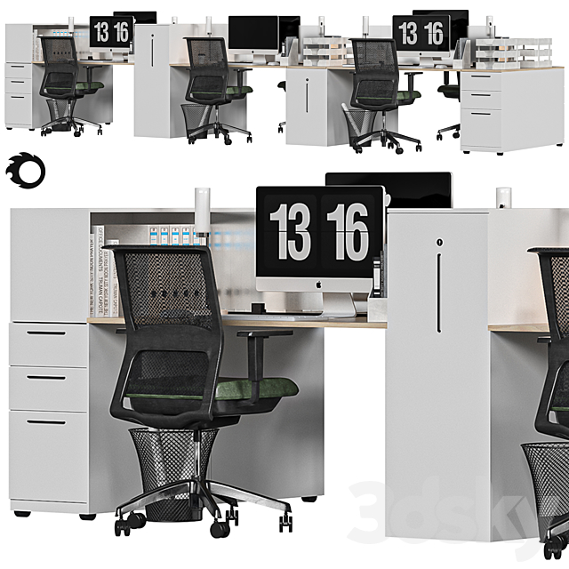 modern office furniture 3DSMax File - thumbnail 3