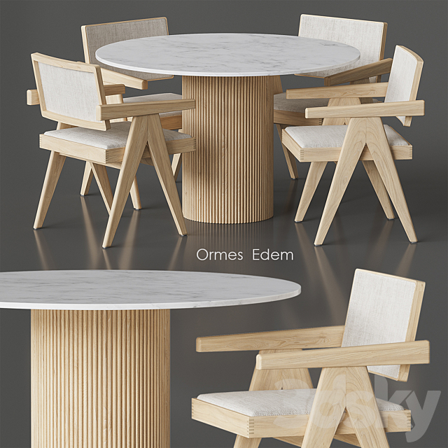 Ormes Edem Table and chairs by Cosmo 3d