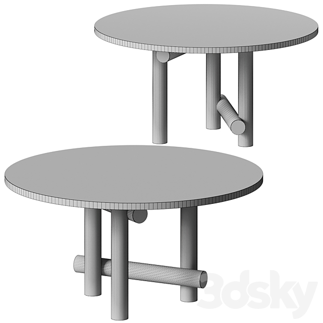 Kenny Dining Table - Egg Collective 3d