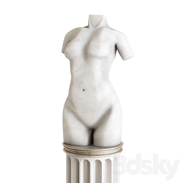 Female Torse Sculpture 3DSMax File - thumbnail 1