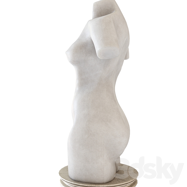 Female Torse Sculpture 3DSMax File - thumbnail 3