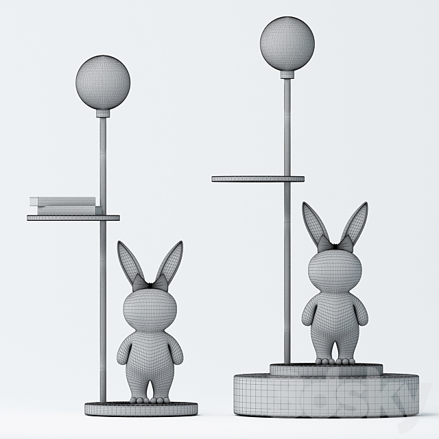 Rabbit Floor Lamp 3d
