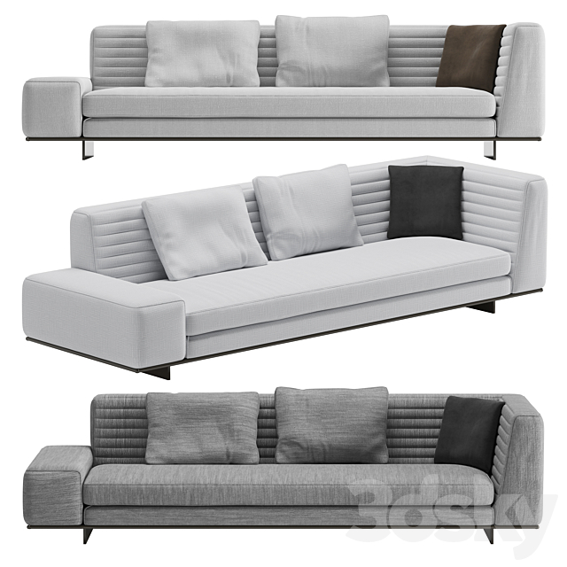 Sofa Minotti Roger Suite High Square Mix 3d