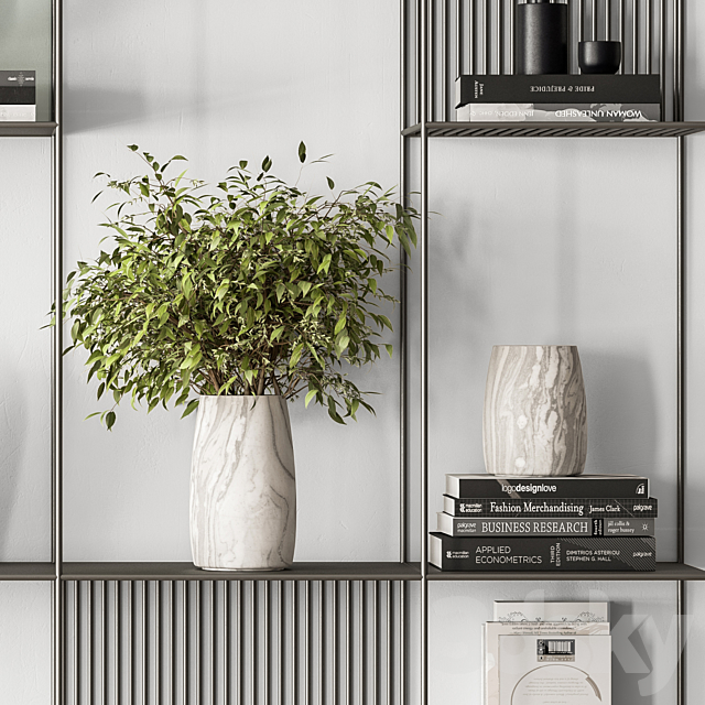 Metal Shelves Decorative with plant – Rack Set 10 3DSMax File - thumbnail 2