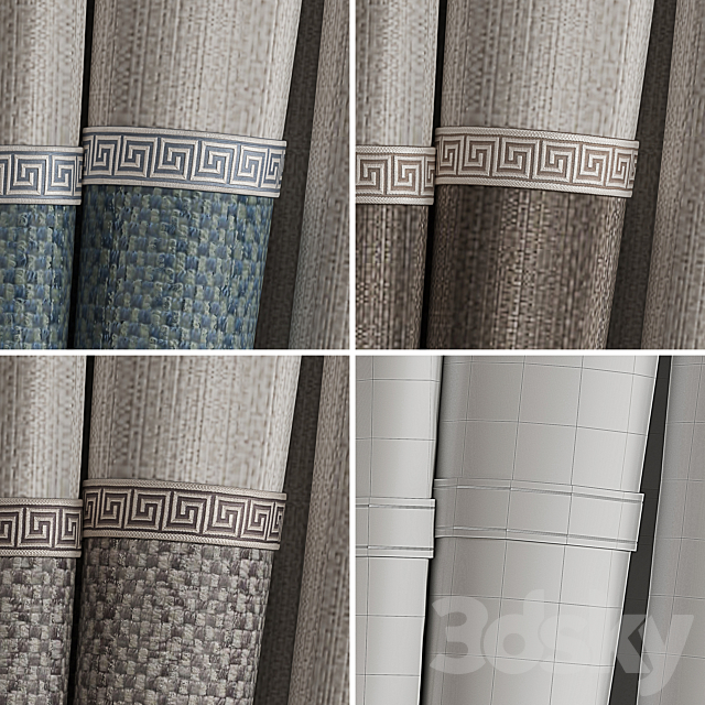 Drapery set 121 3dsky