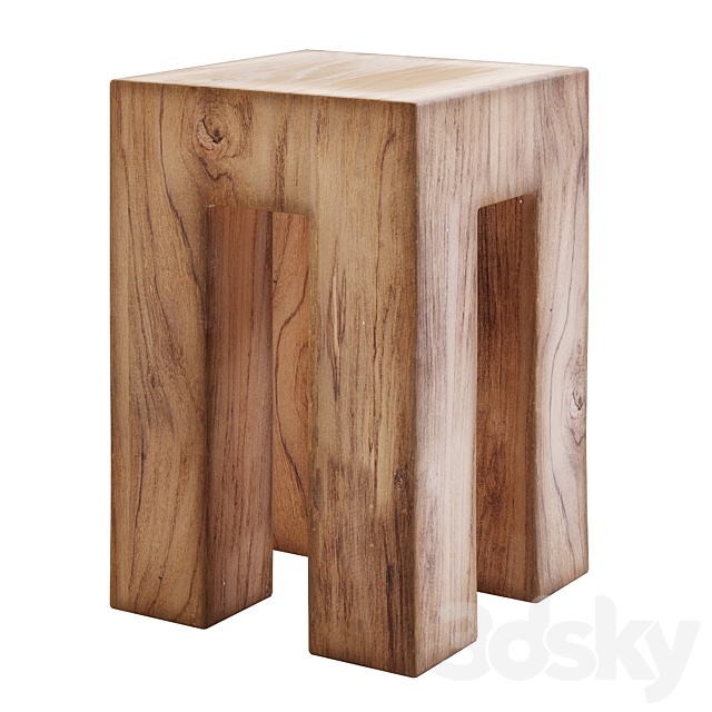 side table with root tooth 3DSMax File - thumbnail 4