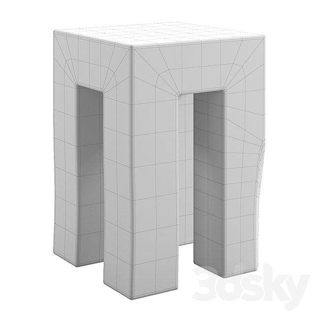 side table with root tooth 3DSMax File - thumbnail 6