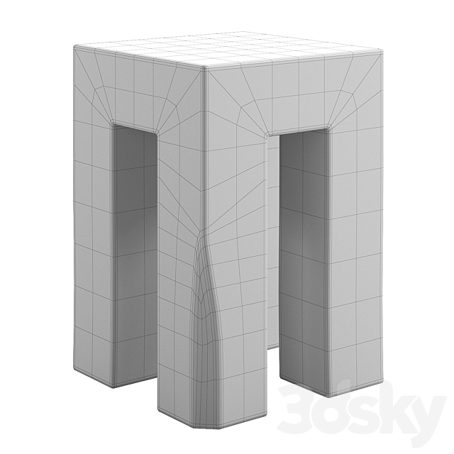 side table with root tooth 3DSMax File - thumbnail 7