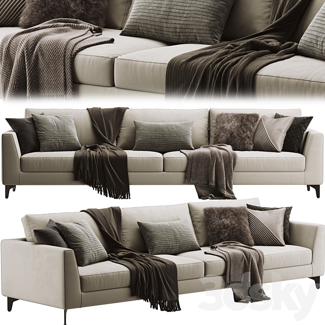 Meridiani Louis Up Sofa 3d