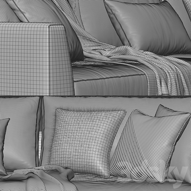 Meridiani Louis Up Sofa 3dskyfree