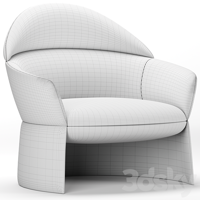 SWALE armchair – LaCividina 3DSMax File - thumbnail 4