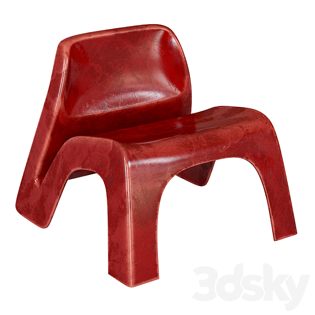 Luigi Colani – Fiberglass lounge chair 3DSMax File - thumbnail 1