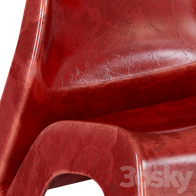 Luigi Colani – Fiberglass lounge chair 3DSMax File - thumbnail 2