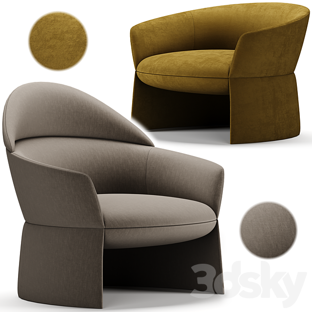 SWALE armchair – LaCividina 3DSMax File - thumbnail 1