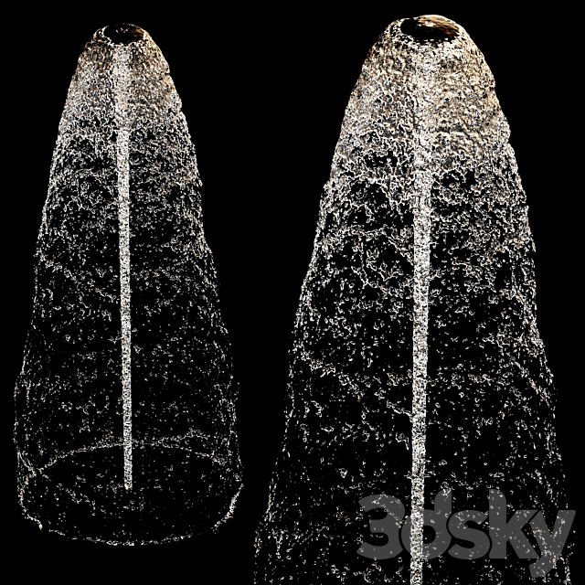 liquid water fountain 3d