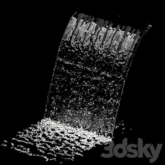 liquid water fountain 3dsky