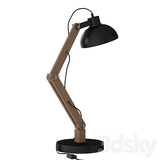 Metal Wood table lamp 3d