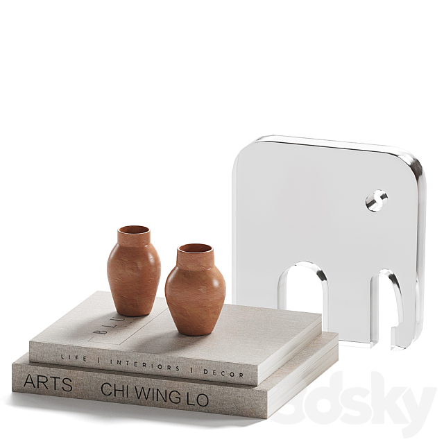 Decorative coffee table set 14 3d