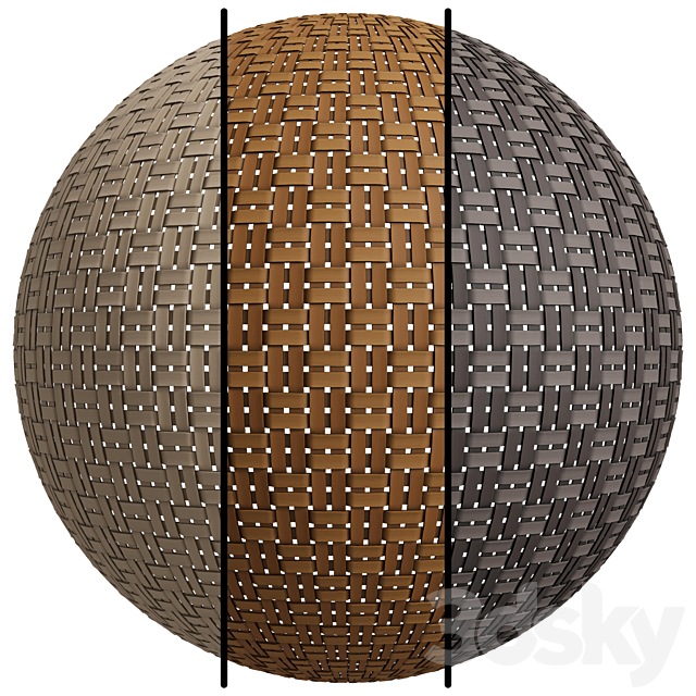 FB304 Wicker ribbon fiber | 3MAT | PBR | 4k 3d