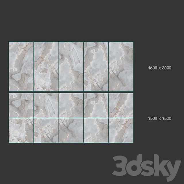 Reve Blue Porcelain Tile 3DSMax File - thumbnail 4