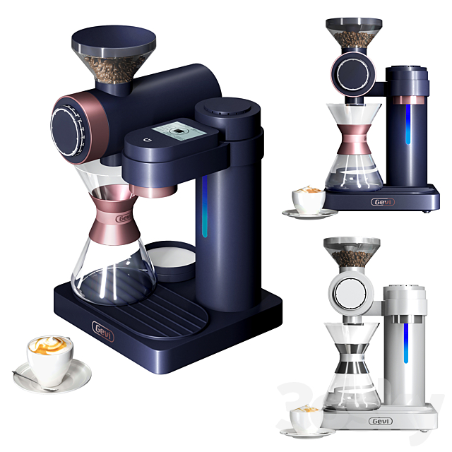 Gevi Smart Pour-over Coffee Machine 2 color versions 3d