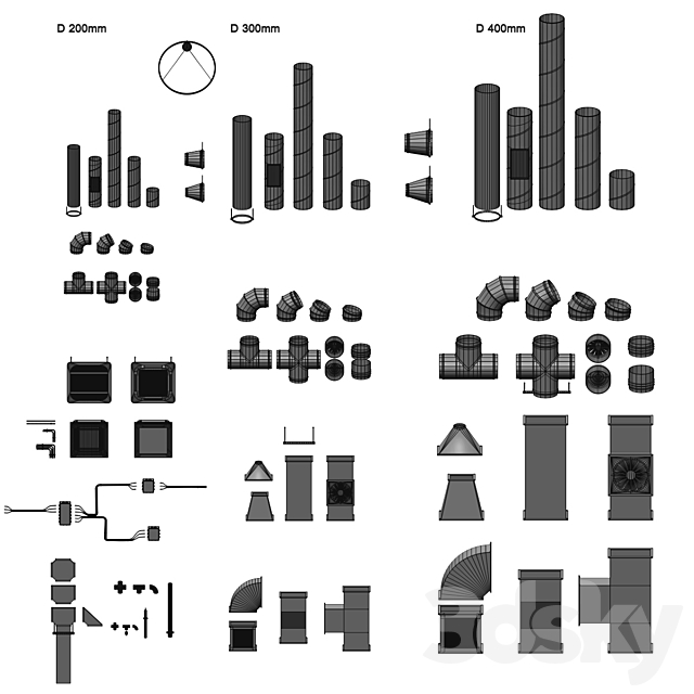 Industrial ceiling 7 3dsky