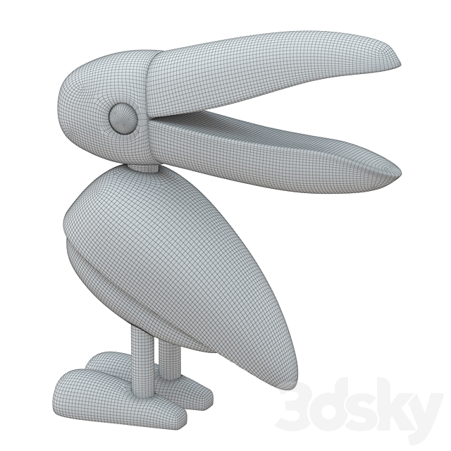 Wooden Bird Figurine 3DSMax File - thumbnail 7